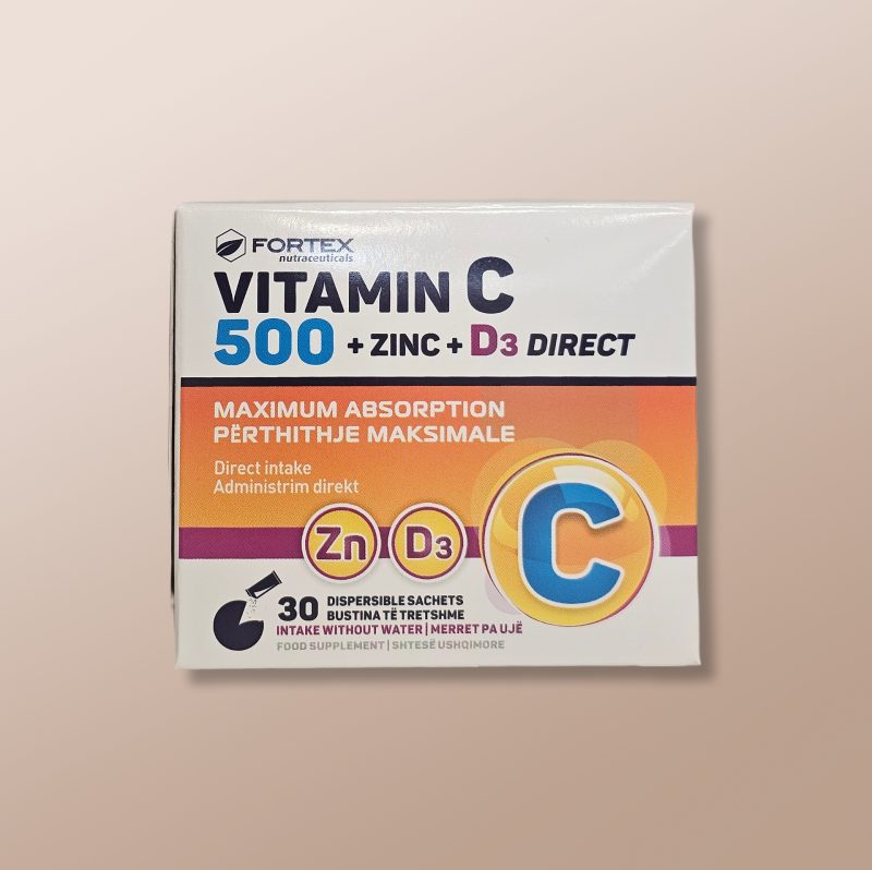 Fortex - Vitamin C 500mg+Zinc+D3direct x30 Sachets