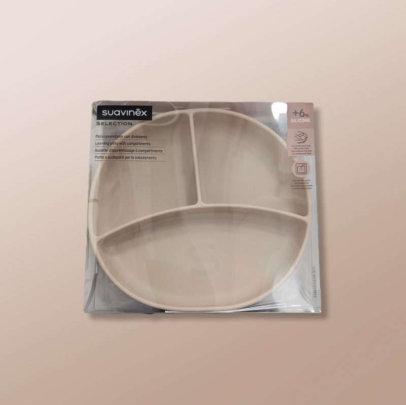 Suavinex - Silicone Learning Plate With Compartments +6m