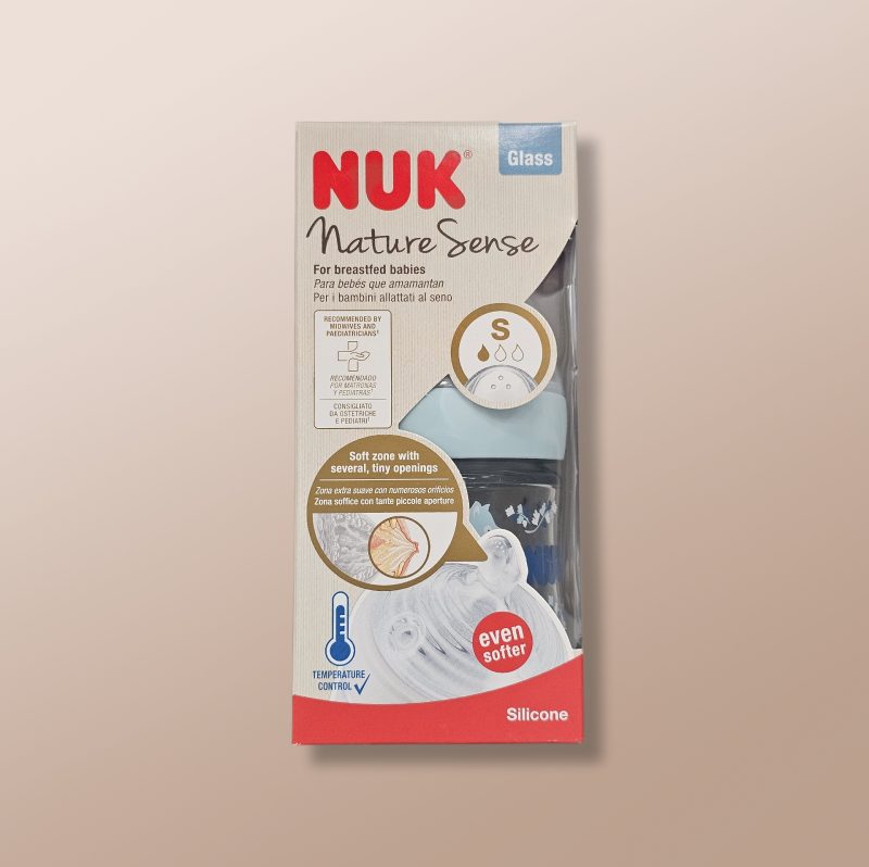 Nuk - Nature Sense Glass Baby Bottle Slow 120ml