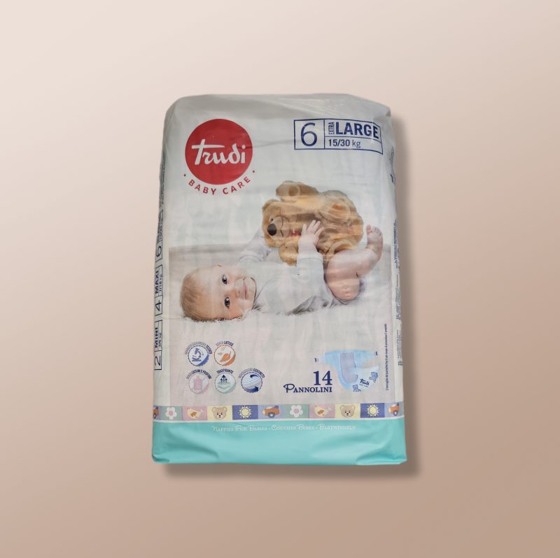 Trudi Baby Care - Diapers Extra Large 6 (15-30 kg) 14Pcs