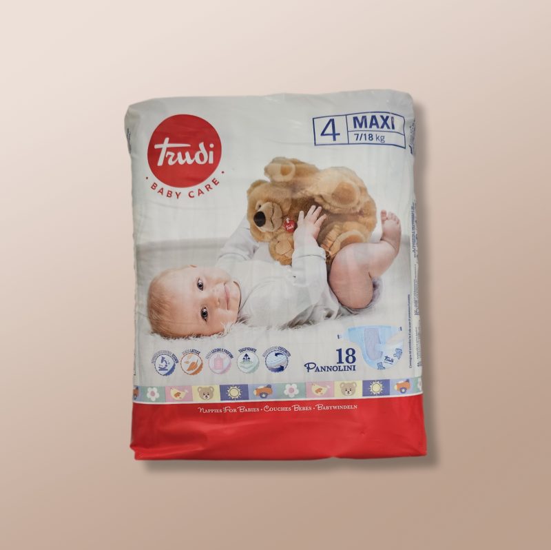 Trudi Baby Care - Diaper Maxi 4 (7-18 kg) 18Pcs