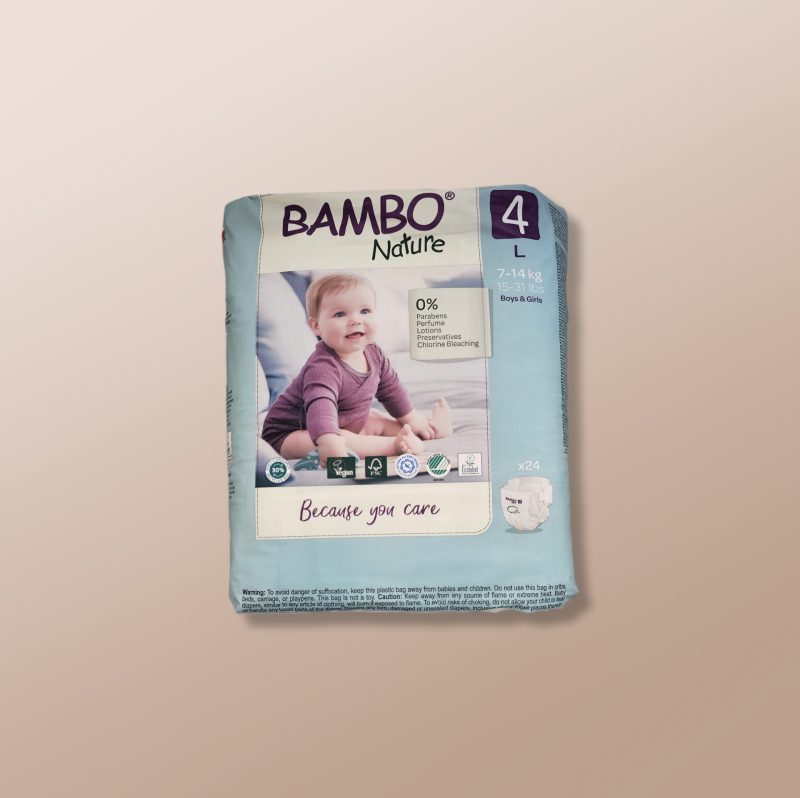 Bambo Nature - Diaper Slip 4 L (7-14kg) 24Pcs