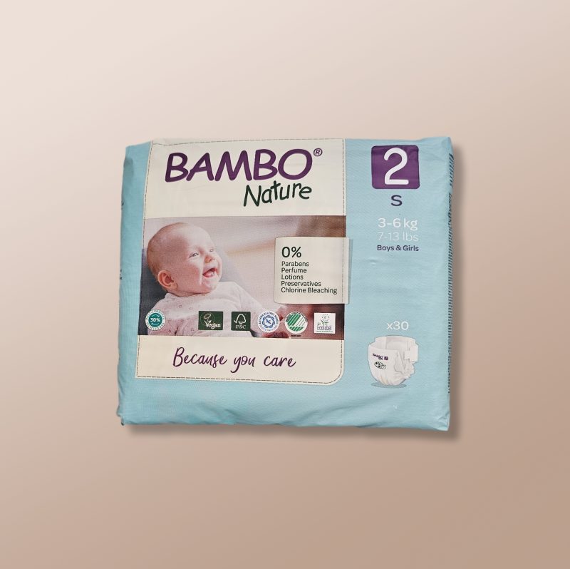 Bambo Nature - Diaper Slip 2 S (3-6kg) 30Pcs