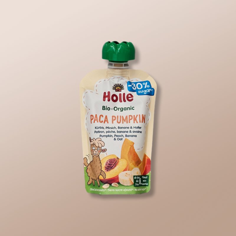 Holle Bio - Organic Paca Pumpkin Pouch With Pumpkin, Peach, Banana & Oat +6m 100g