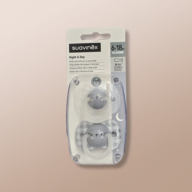 Suavinex - Night & Day Silicone Soother 6-18m x2