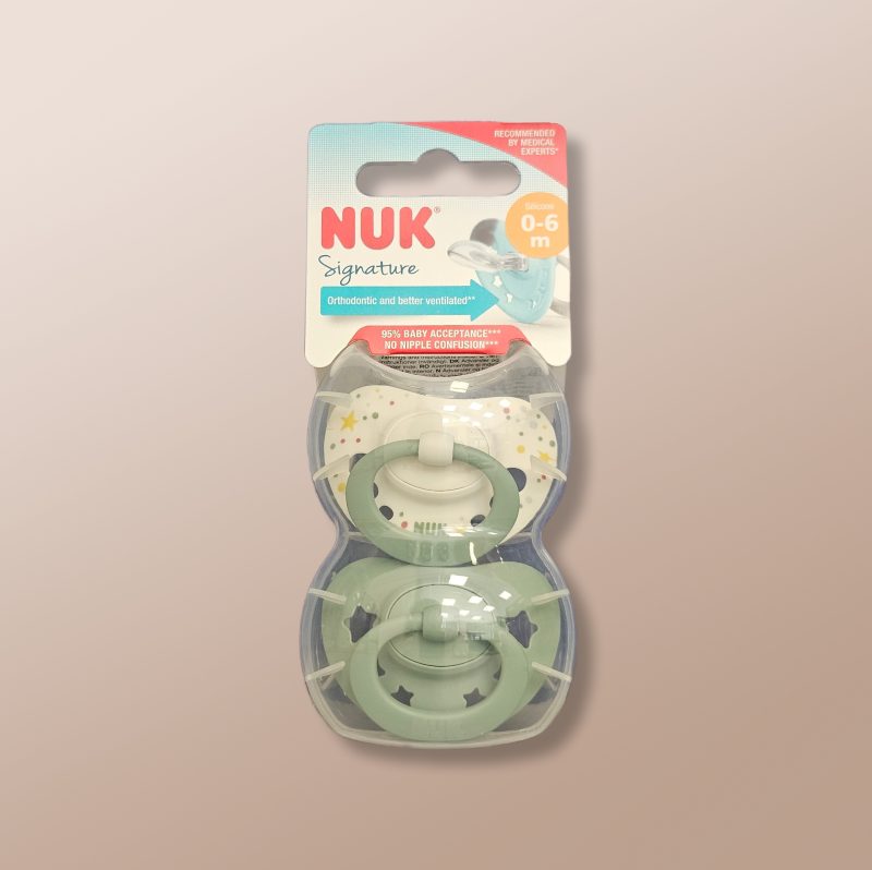 Nuk - Signature Silicone Soother 0-6m x2