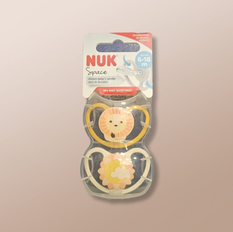 Nuk- Space Silicone Soother 6-18m x2