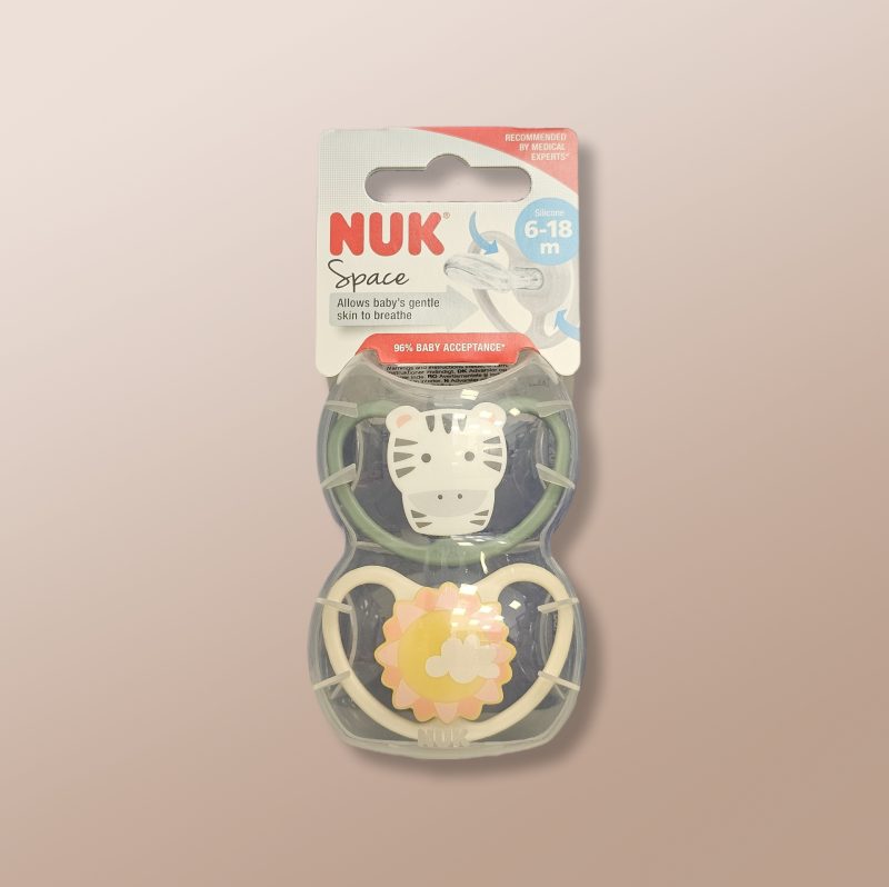 Nuk- Space Silicone Soother 6-18m x2
