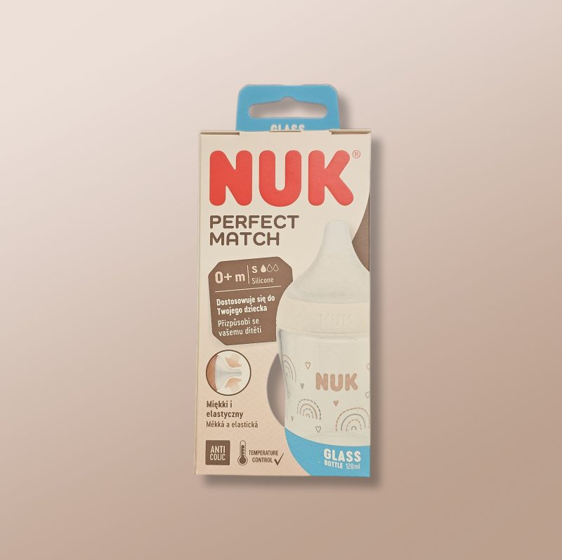 Nuk - Perfect Match Glass Baby Bottle  +0m 120ml