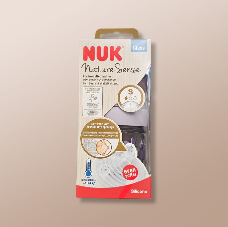 Nuk - Nature Sense Glass Baby Bottle Slow 120ml