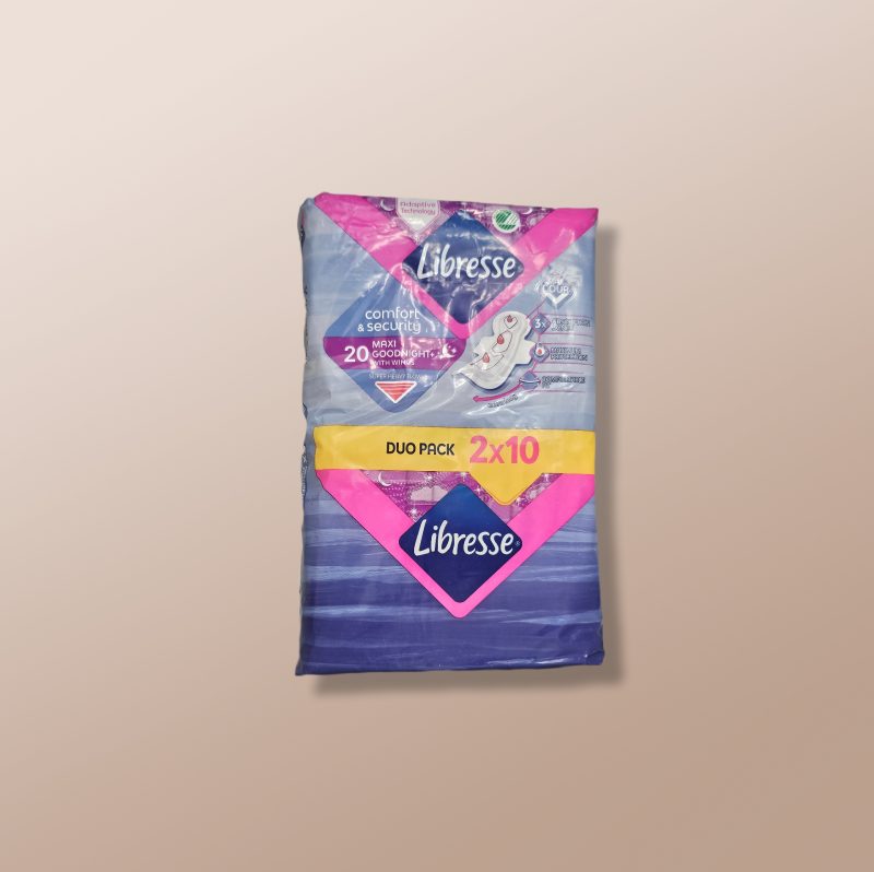 Libresse - Comfort & Security Maxi Goodnight Super Heavy Flow Duo Pack 2x10Pcs