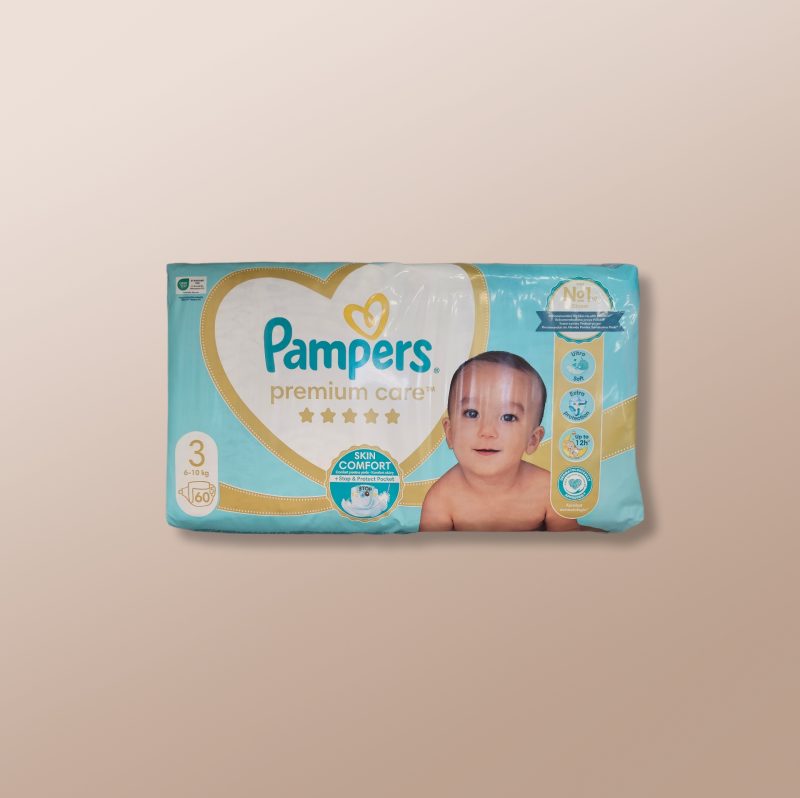 Pampers Premium Care 3 Diapers (6-10Kg) 60Pcs