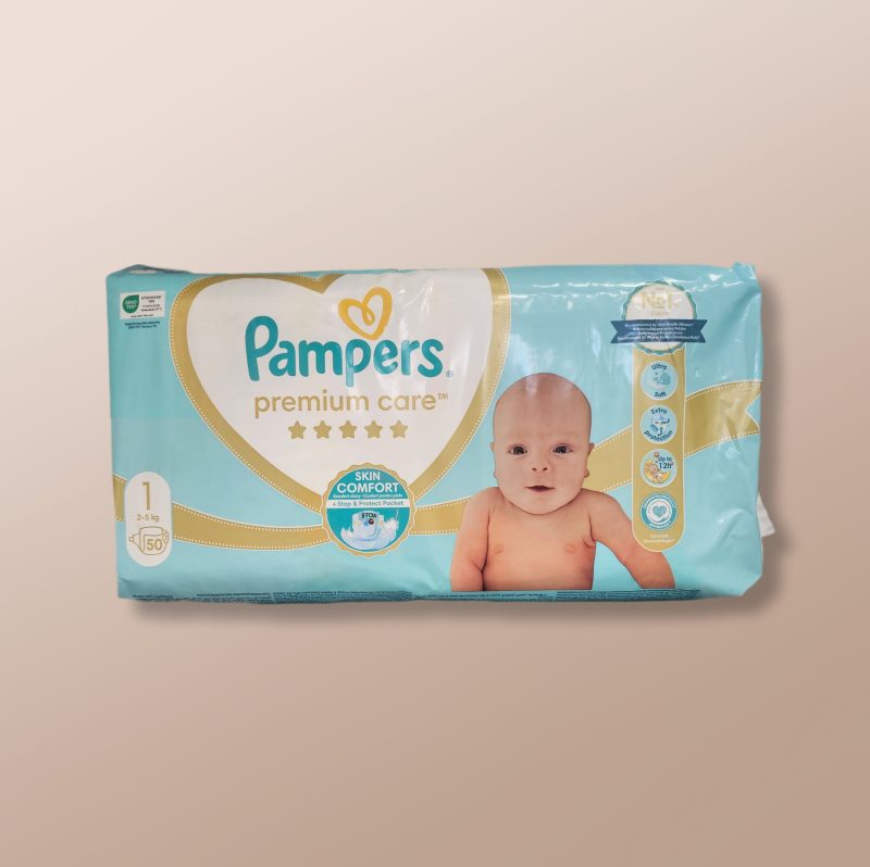 Pampers Premium Care 1 Diapers (2-5Kg) 50Pcs