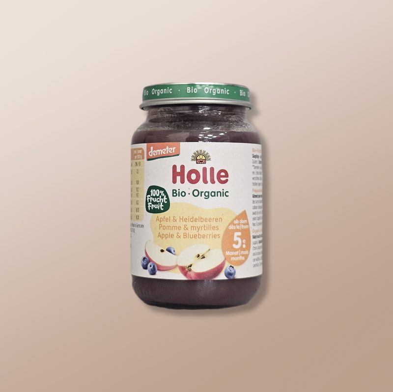Holle Bio - Apple & Blueberries Puree +5m 190g