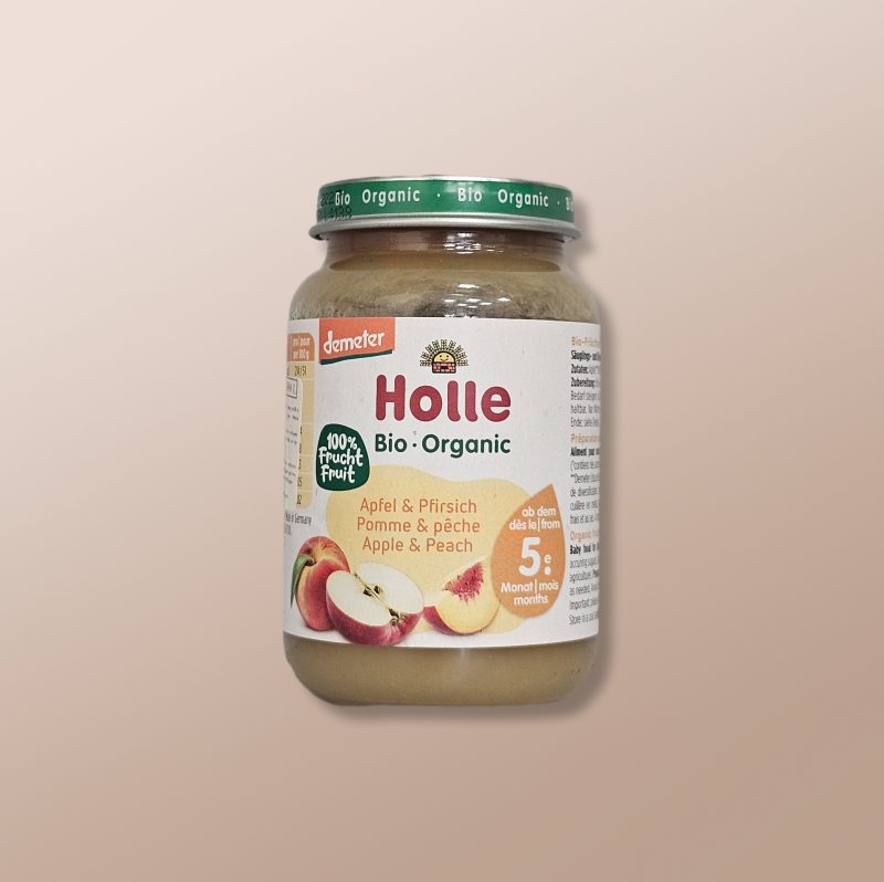 Holle Bio - Apple & Peach Puree +5m 190g