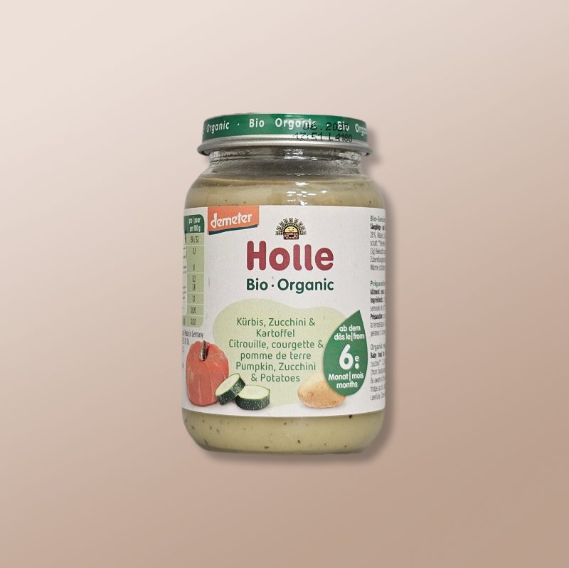 Holle Bio - Pumpkin, Zucchini & Potatoes Puree +6m 190g