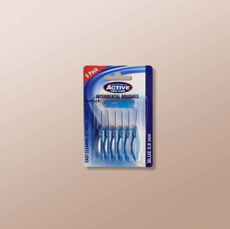 Interdental Brushes Blue 0.6mm 6Pcs