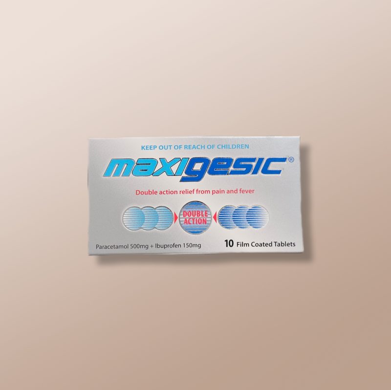 Maxigesic 500mg/150mg 10 Tablets