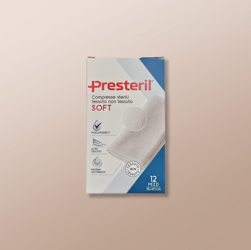Presteril - Sterile Non-Woven Fabric Compresses Soft 12 Pcs