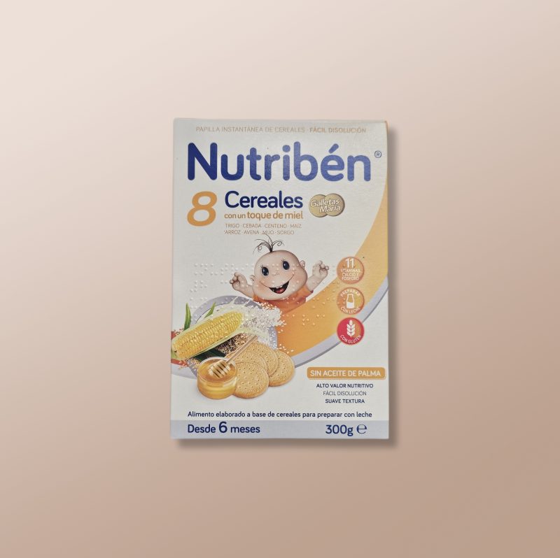 Nutribén - 8 Cereals Marie Biscuits With a Hint of Honey (+6M) 300g