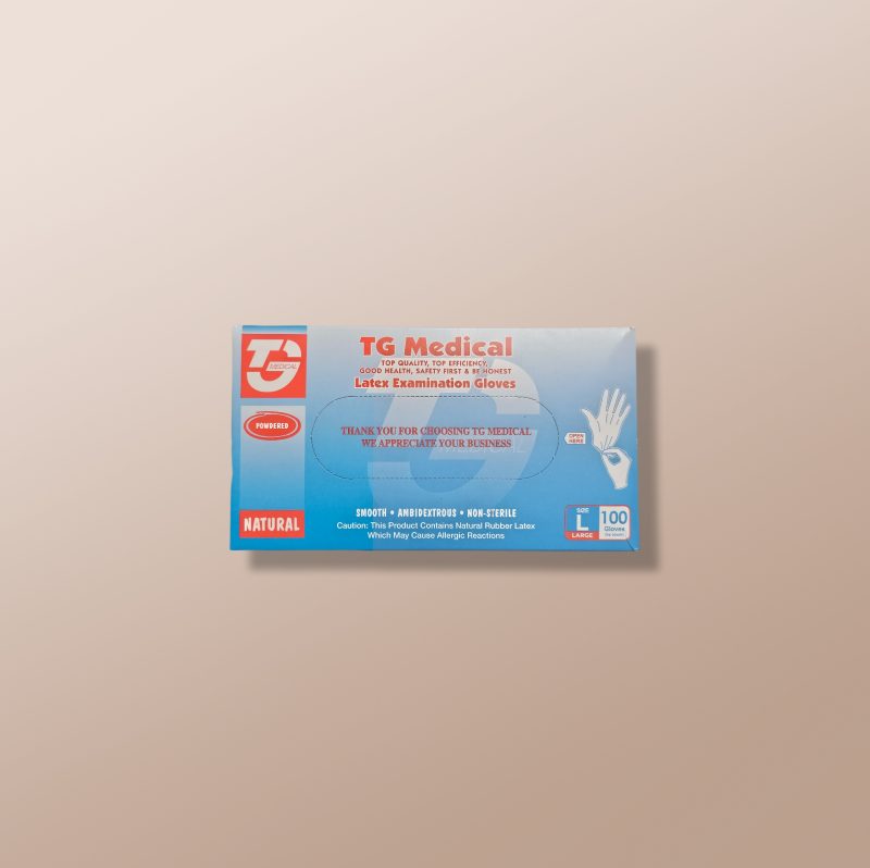 TG Medical - Powdered Latex Examination Gloves L