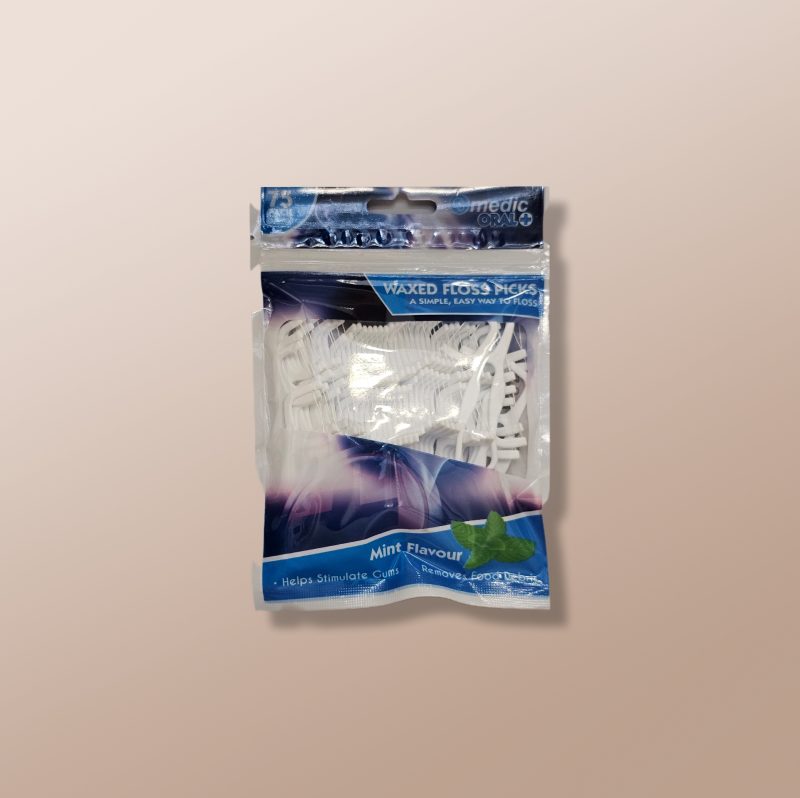 Waxed floss Picks Mint Flavour 75Pcs