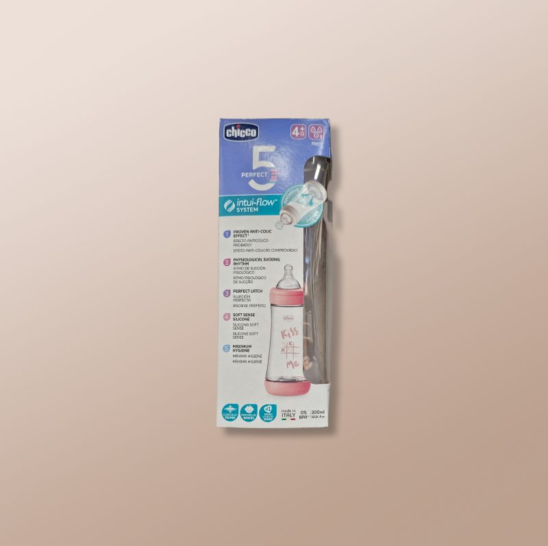 Chicco - Perfect 5 Intui-Flow Plastic Feeding Bottle 300ml 4m+