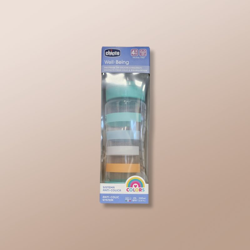 Chicco - WellBeing Plastic Feeding Bottle 330ml 4m+