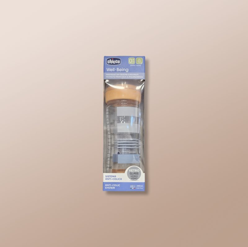 Chicco - Well Being Glass Feeding Bottle 0m+ 240ml